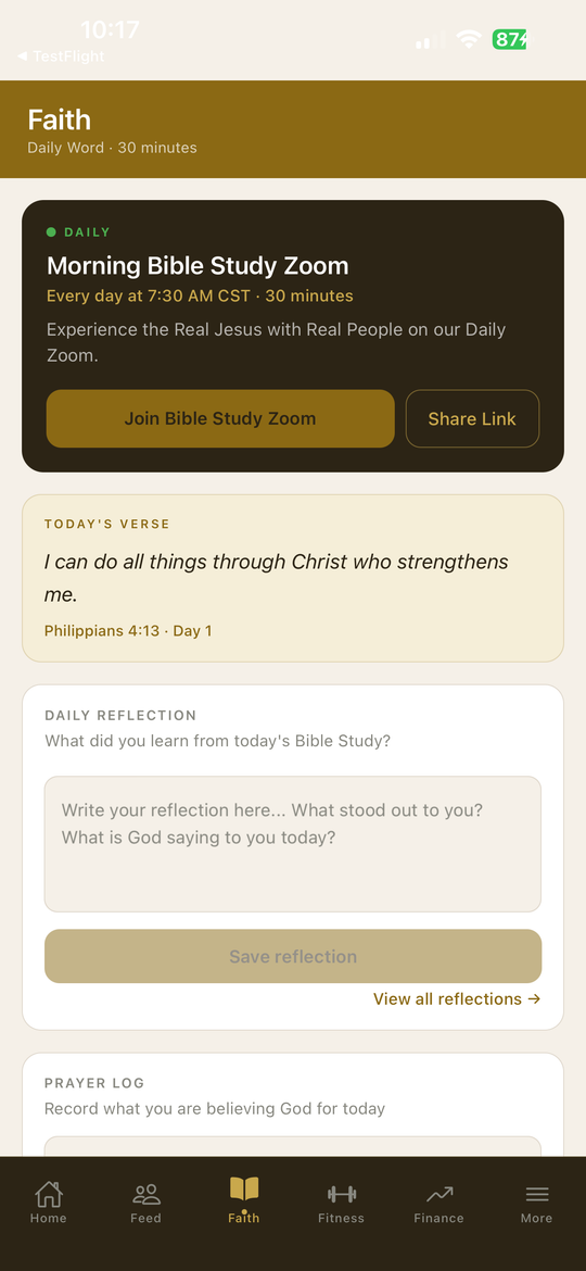 FAITH screen